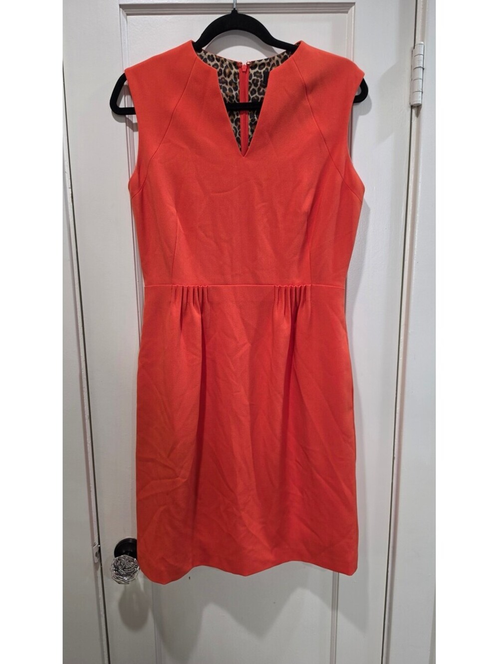 Tahari Arthur S. Levine Orange Sleeveless Dress Size 8
